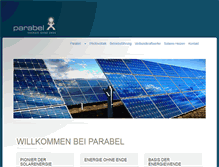 Tablet Screenshot of parabel-solar.de